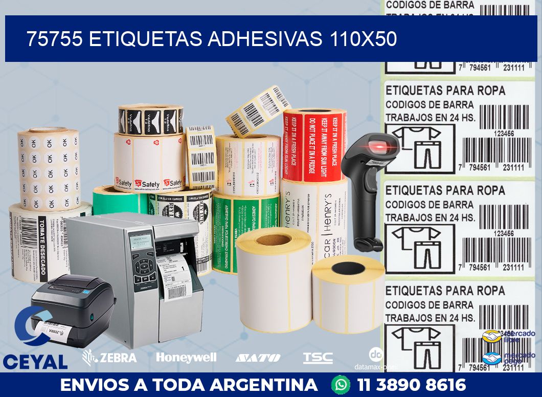 75755 ETIQUETAS ADHESIVAS 110X50