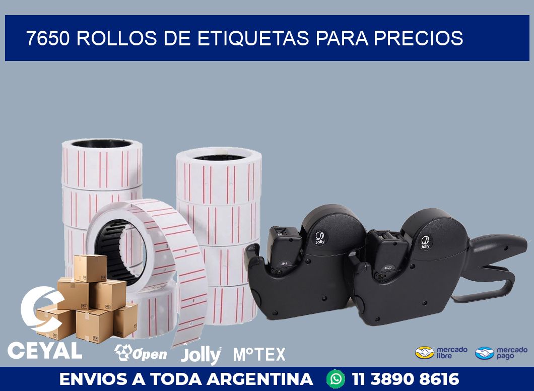 7650 ROLLOS DE ETIQUETAS PARA PRECIOS