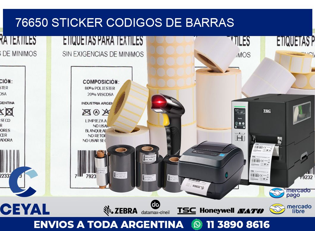 76650 STICKER CODIGOS DE BARRAS