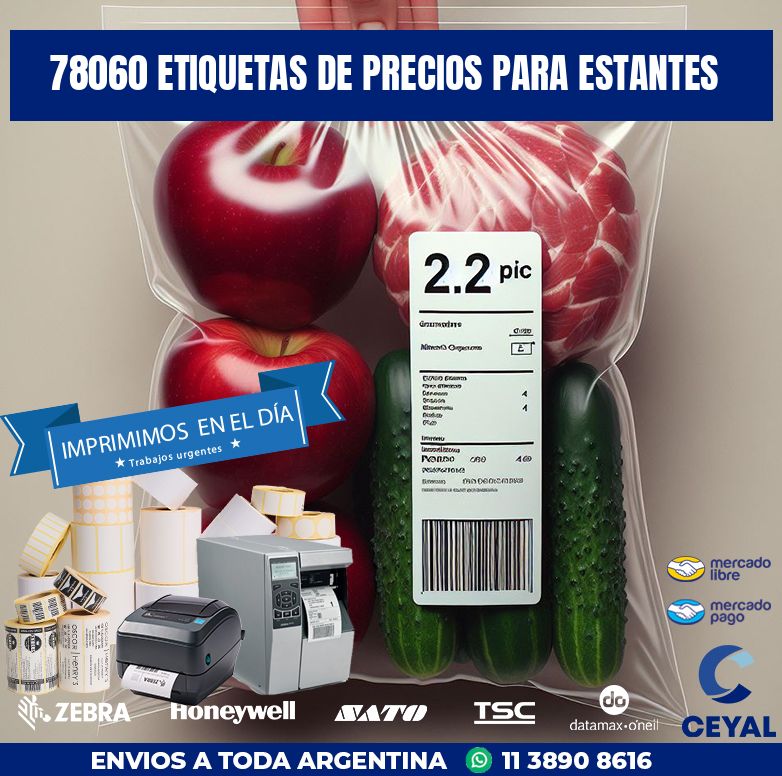 78060 ETIQUETAS DE PRECIOS PARA ESTANTES