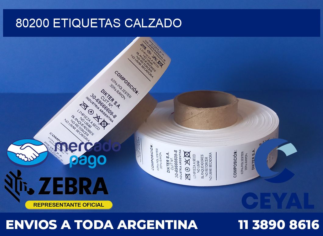 80200 ETIQUETAS CALZADO