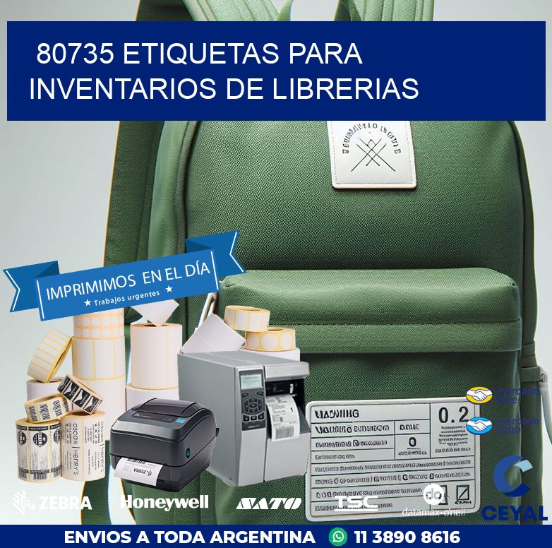 80735 ETIQUETAS PARA INVENTARIOS DE LIBRERIAS