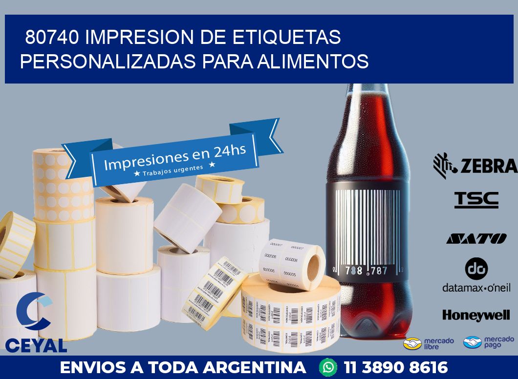 80740 IMPRESION DE ETIQUETAS PERSONALIZADAS PARA ALIMENTOS