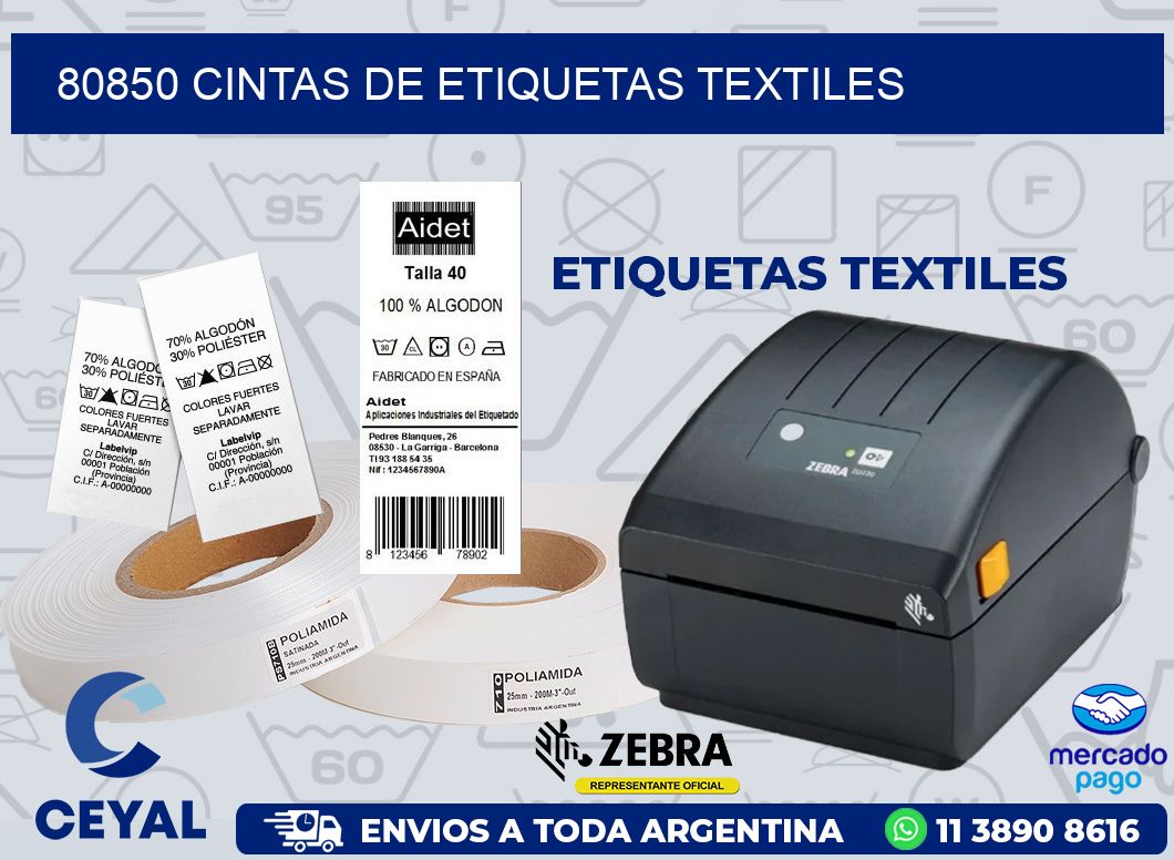 80850 CINTAS DE ETIQUETAS TEXTILES