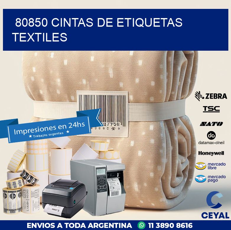 80850 CINTAS DE ETIQUETAS TEXTILES