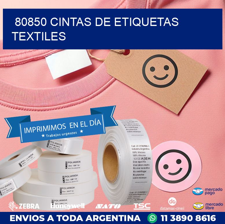 80850 CINTAS DE ETIQUETAS TEXTILES