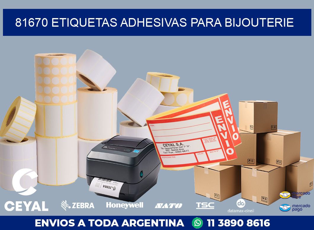 81670 ETIQUETAS ADHESIVAS PARA BIJOUTERIE