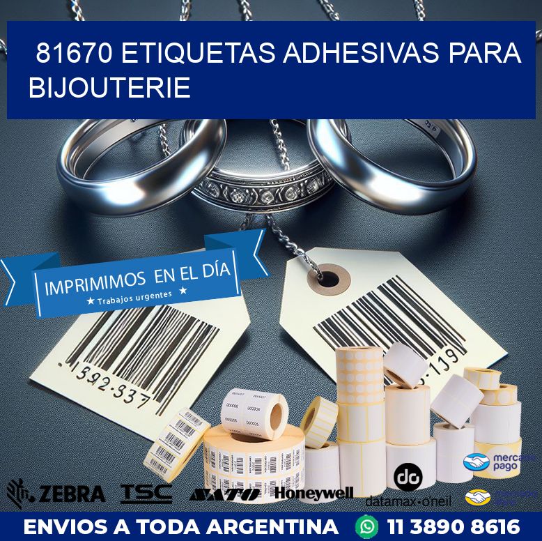 81670 ETIQUETAS ADHESIVAS PARA BIJOUTERIE