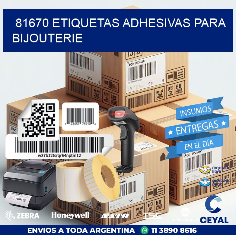 81670 ETIQUETAS ADHESIVAS PARA BIJOUTERIE