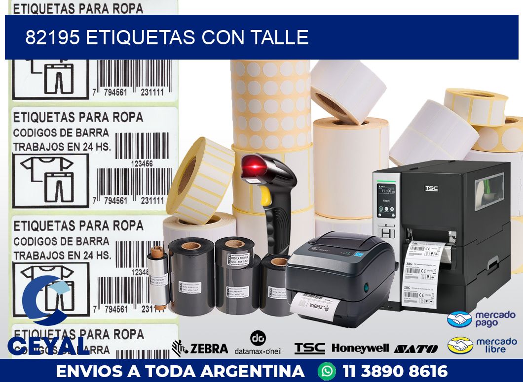 82195 ETIQUETAS CON TALLE