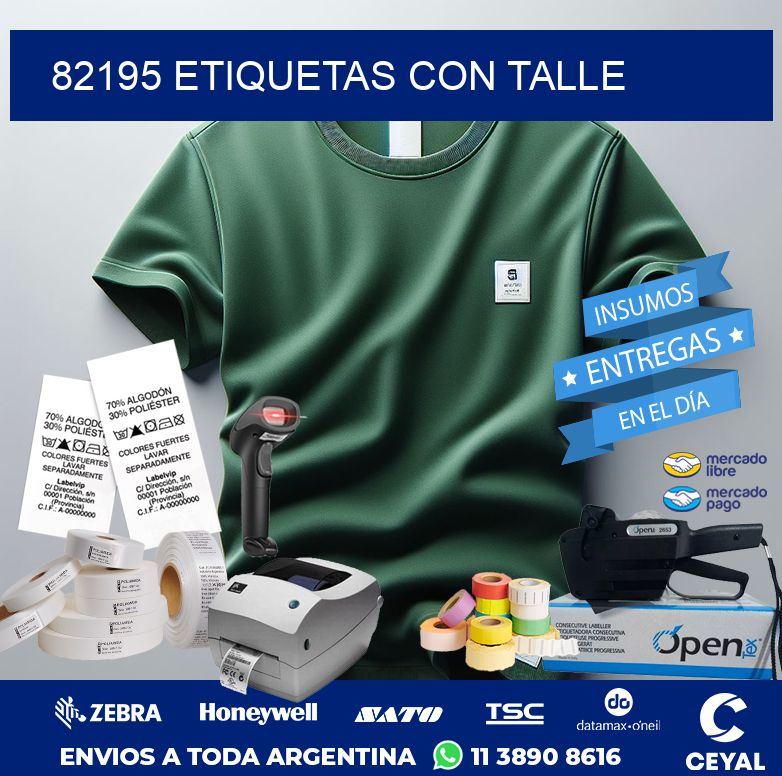 82195 ETIQUETAS CON TALLE