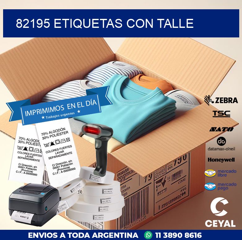 82195 ETIQUETAS CON TALLE