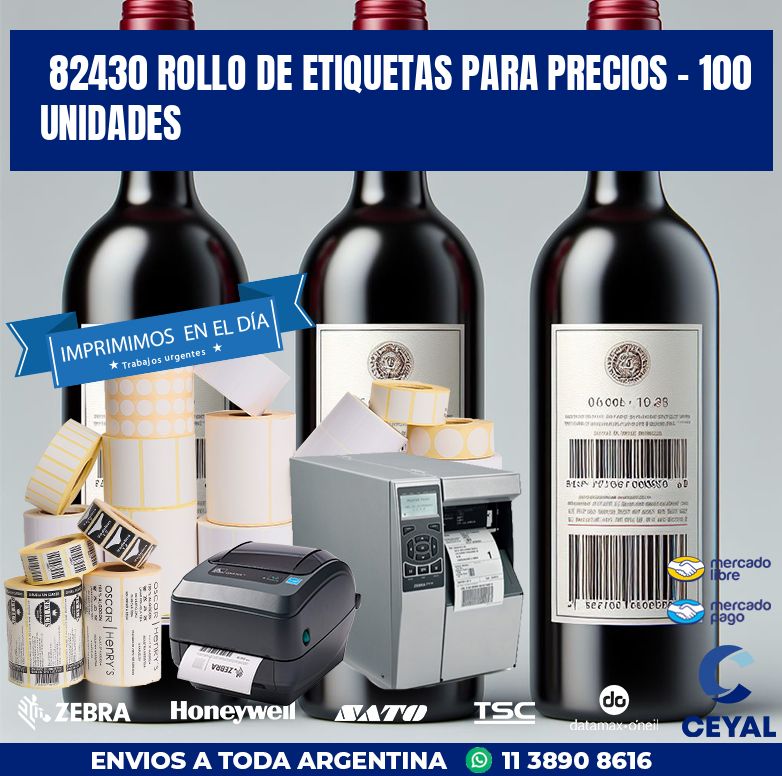 82430 ROLLO DE ETIQUETAS PARA PRECIOS - 100 UNIDADES