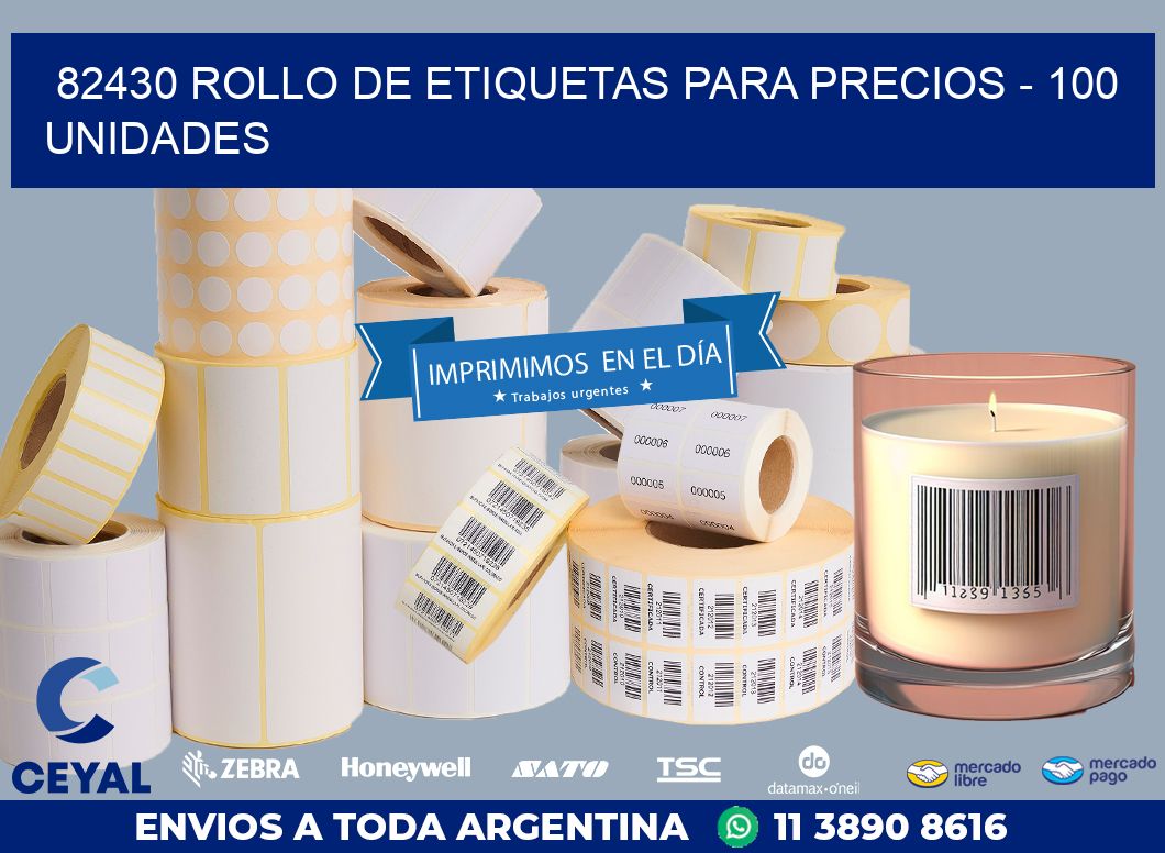 82430 ROLLO DE ETIQUETAS PARA PRECIOS – 100 UNIDADES