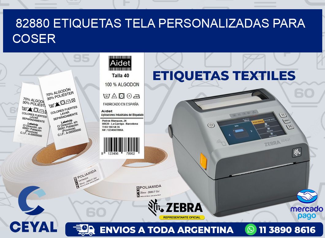 82880 ETIQUETAS TELA PERSONALIZADAS PARA COSER
