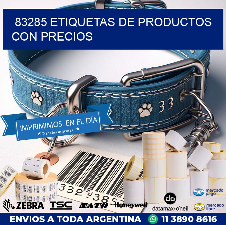 83285 ETIQUETAS DE PRODUCTOS CON PRECIOS