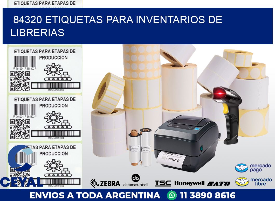 84320 ETIQUETAS PARA INVENTARIOS DE LIBRERIAS
