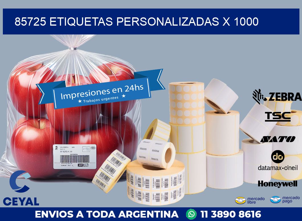 85725 ETIQUETAS PERSONALIZADAS X 1000