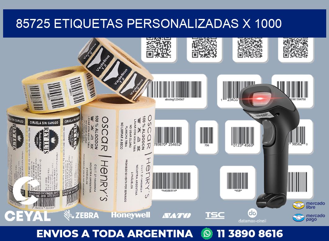 85725 ETIQUETAS PERSONALIZADAS X 1000
