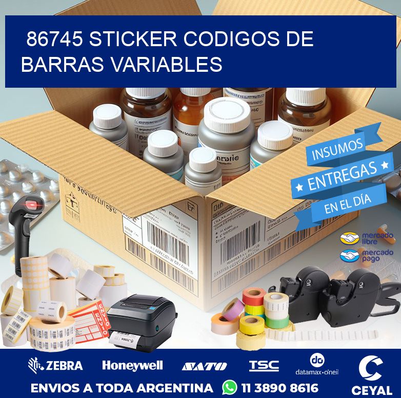 86745 STICKER CODIGOS DE BARRAS VARIABLES