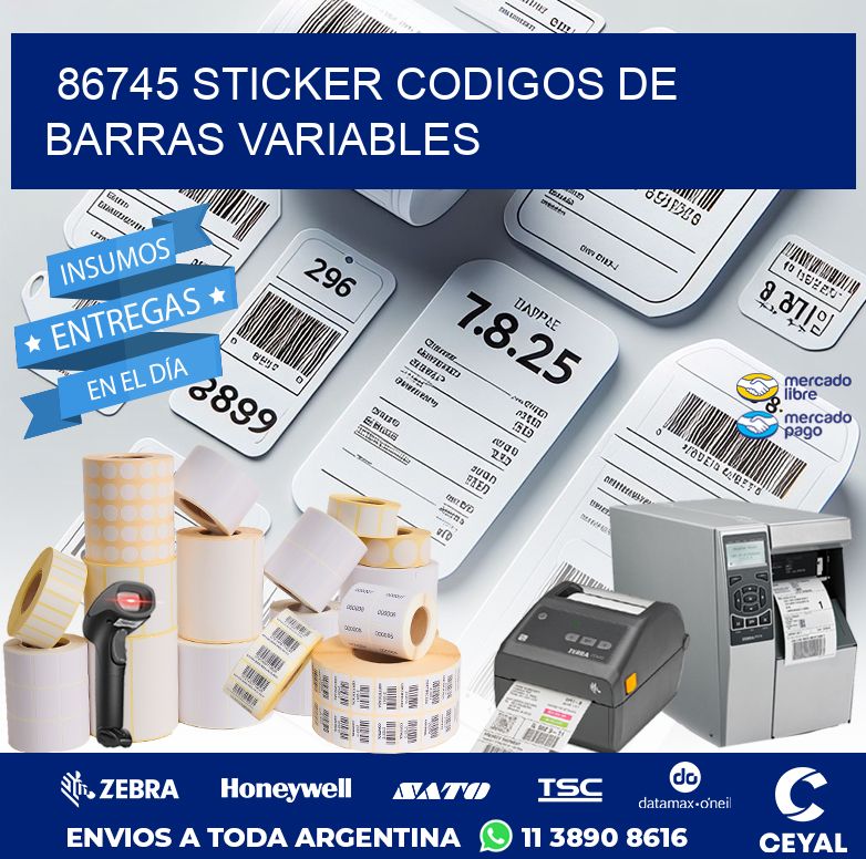 86745 STICKER CODIGOS DE BARRAS VARIABLES