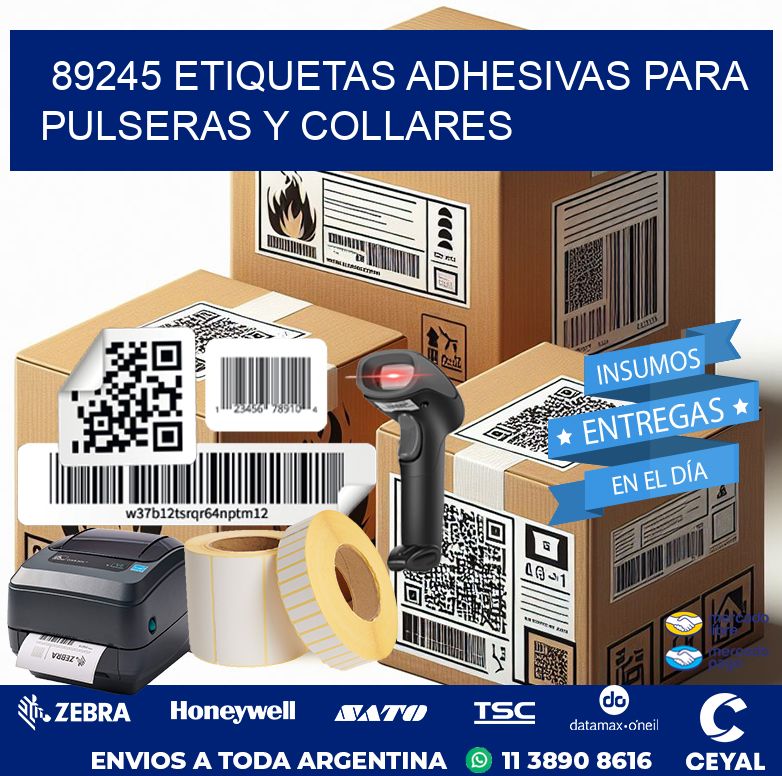 89245 ETIQUETAS ADHESIVAS PARA PULSERAS Y COLLARES