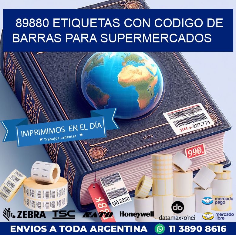 89880 ETIQUETAS CON CODIGO DE BARRAS PARA SUPERMERCADOS