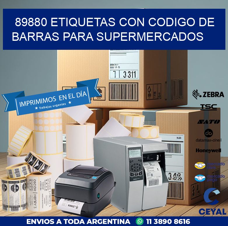 89880 ETIQUETAS CON CODIGO DE BARRAS PARA SUPERMERCADOS