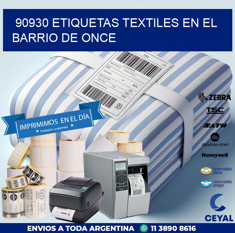 90930 ETIQUETAS TEXTILES EN EL BARRIO DE ONCE