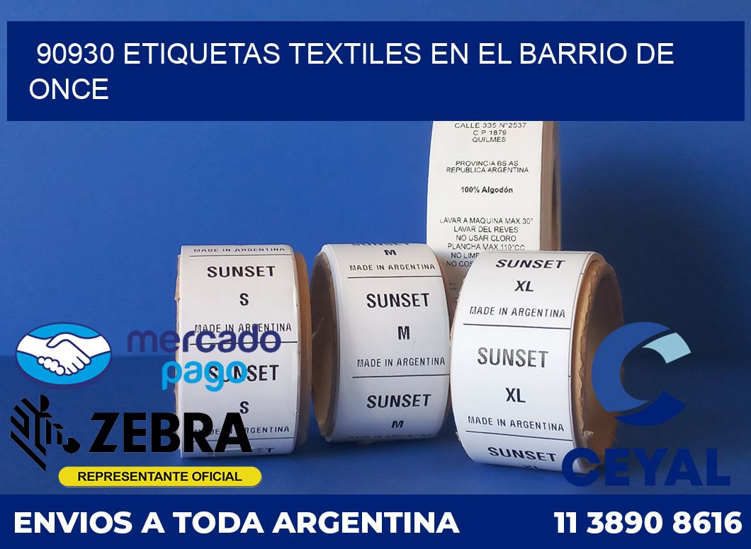 90930 ETIQUETAS TEXTILES EN EL BARRIO DE ONCE