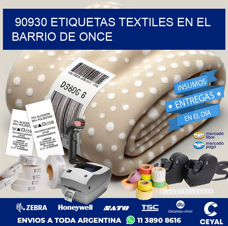 90930 ETIQUETAS TEXTILES EN EL BARRIO DE ONCE