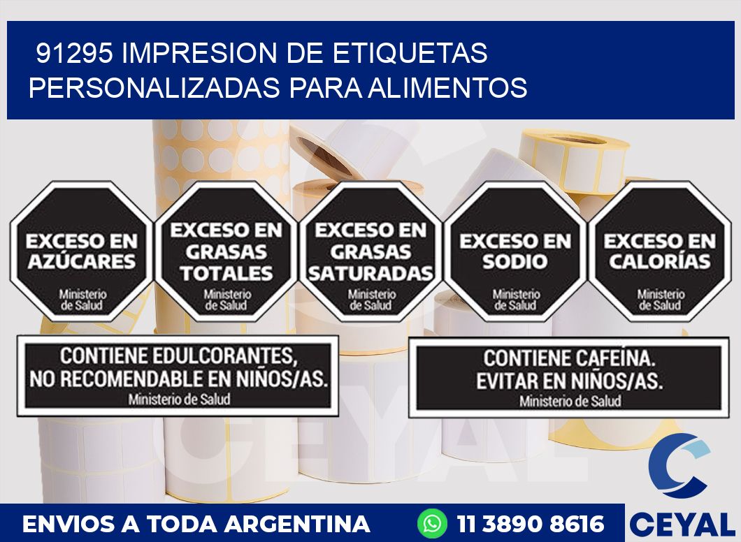 91295 IMPRESION DE ETIQUETAS PERSONALIZADAS PARA ALIMENTOS