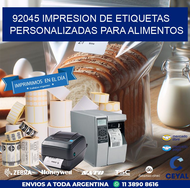 92045 IMPRESION DE ETIQUETAS PERSONALIZADAS PARA ALIMENTOS