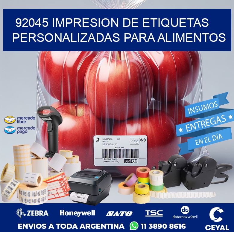92045 IMPRESION DE ETIQUETAS PERSONALIZADAS PARA ALIMENTOS