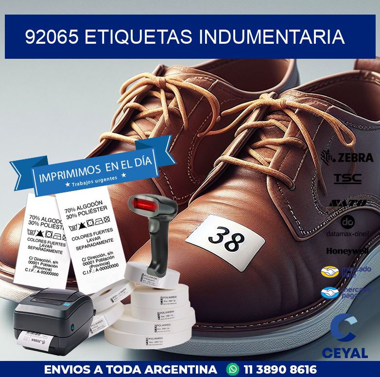 92065 ETIQUETAS INDUMENTARIA