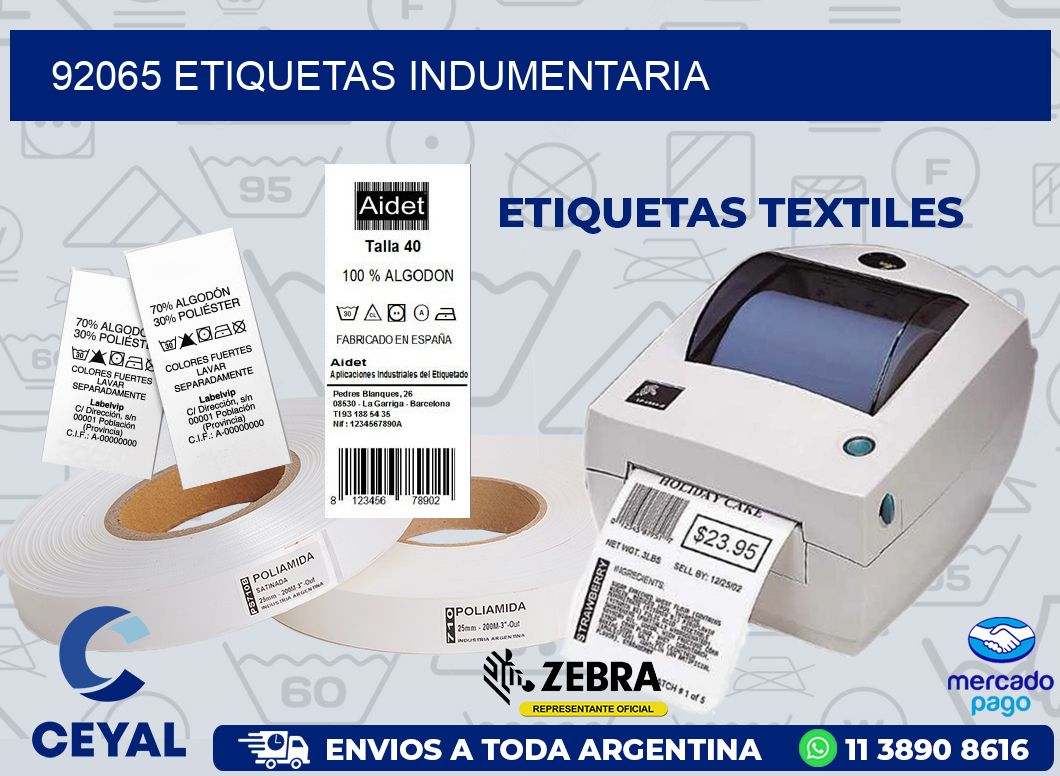 92065 ETIQUETAS INDUMENTARIA