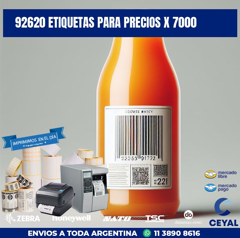 92620 ETIQUETAS PARA PRECIOS X 7000