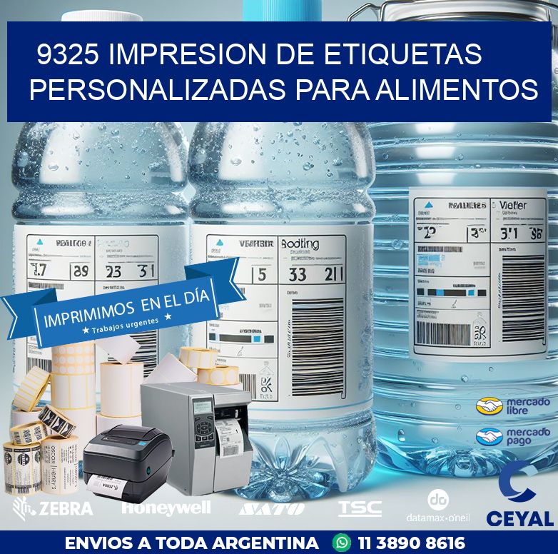 9325 IMPRESION DE ETIQUETAS PERSONALIZADAS PARA ALIMENTOS