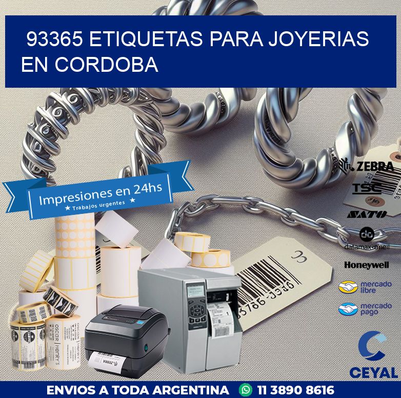 93365 ETIQUETAS PARA JOYERIAS EN CORDOBA