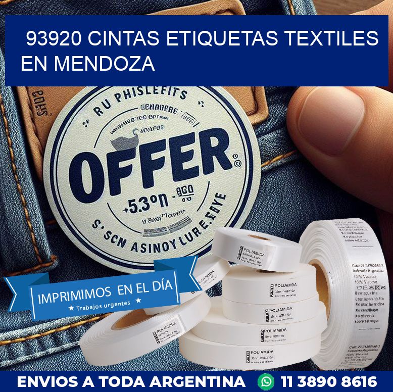 93920 CINTAS ETIQUETAS TEXTILES EN MENDOZA