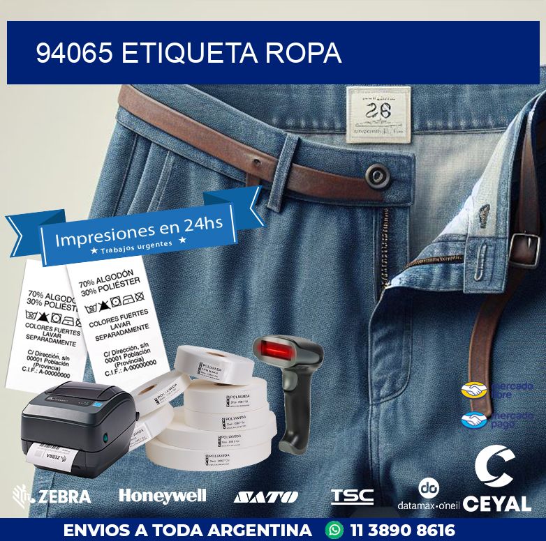 94065 ETIQUETA ROPA