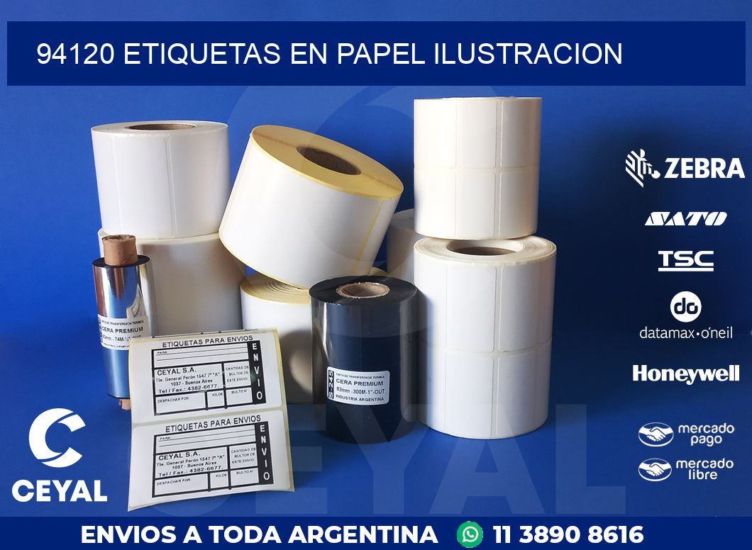 94120 ETIQUETAS EN PAPEL ILUSTRACION