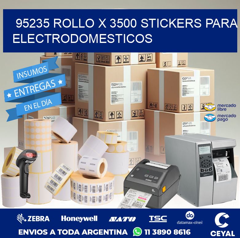 95235 ROLLO X 3500 STICKERS PARA ELECTRODOMESTICOS