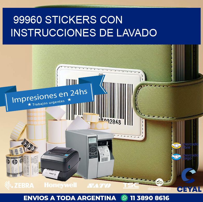 99960 STICKERS CON INSTRUCCIONES DE LAVADO