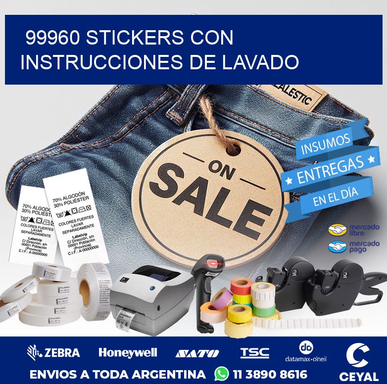 99960 STICKERS CON INSTRUCCIONES DE LAVADO