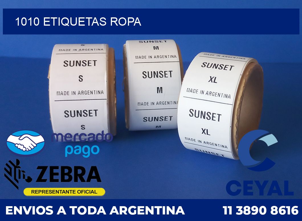 1010 ETIQUETAS ROPA