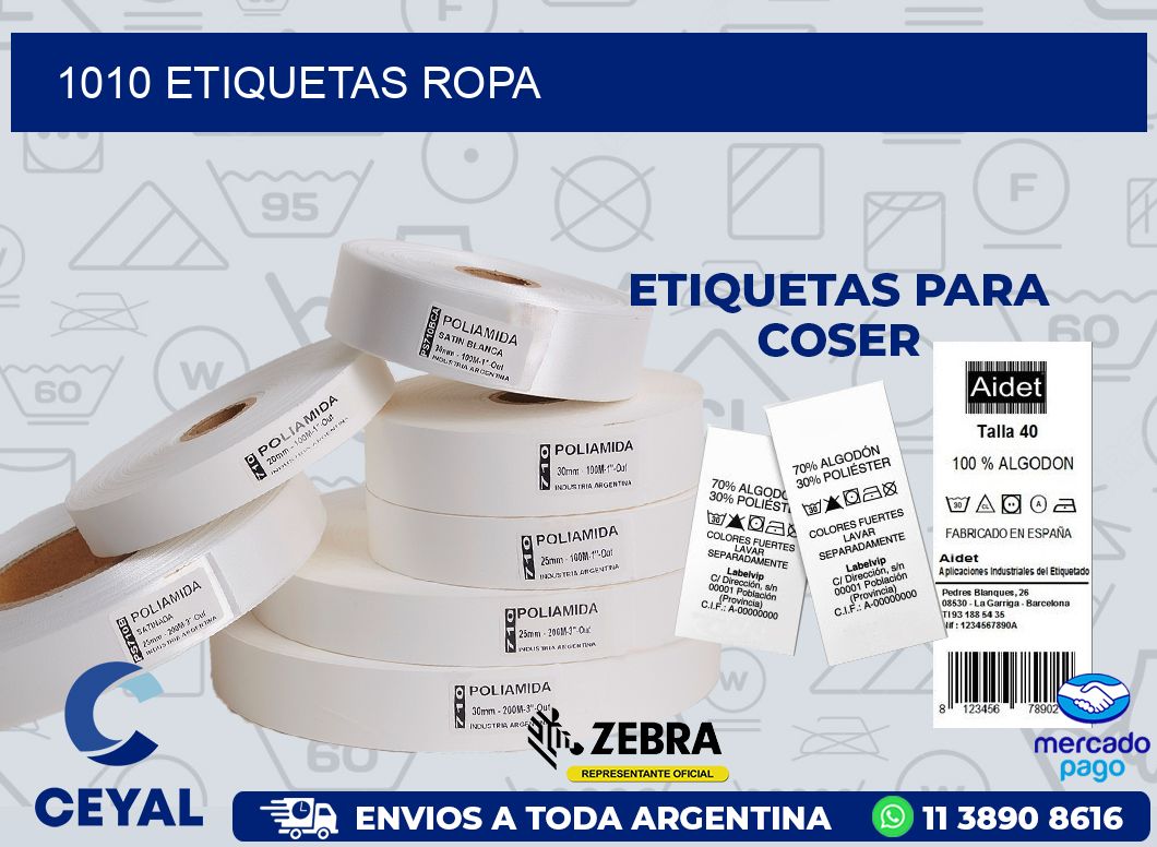 1010 ETIQUETAS ROPA