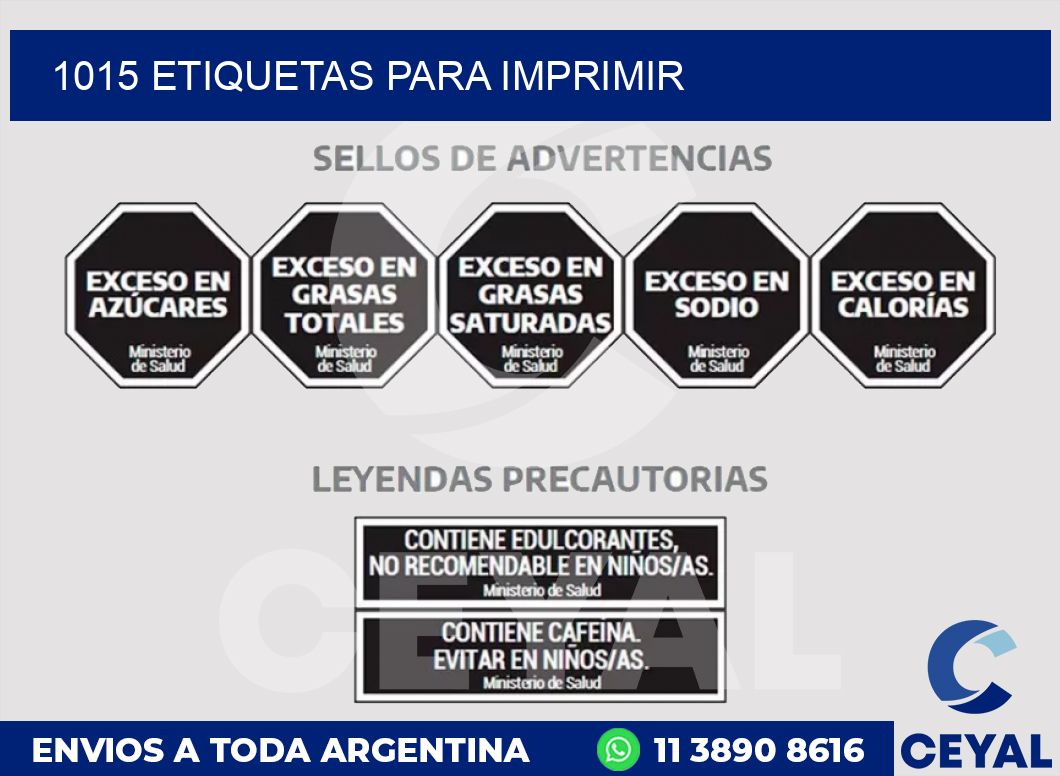 1015 ETIQUETAS PARA IMPRIMIR