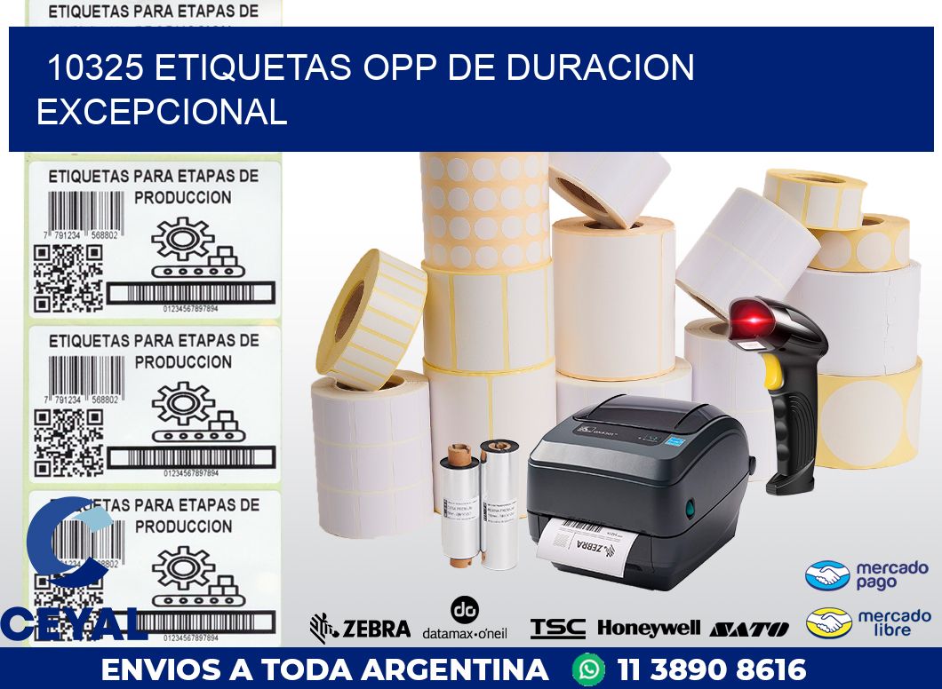 10325 ETIQUETAS OPP DE DURACION EXCEPCIONAL