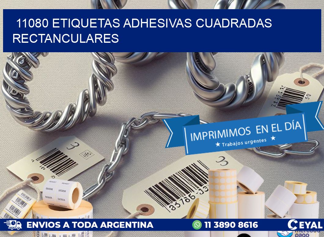 11080 etiquetas adhesivas cuadradas rectanculares